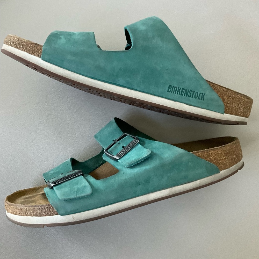 Birkenstock Arizona Teal Sandals - Picture 4 of 11